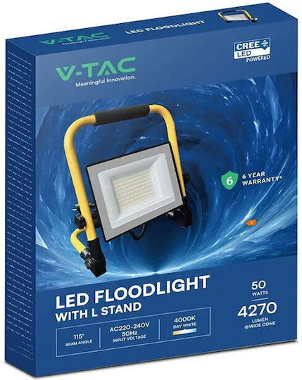 V-TAC Proiector de Lucru LED IP65 cu Luminozitate de Până la 5000lm