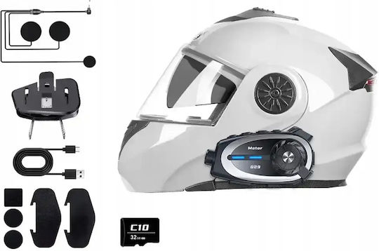 Q29 Single Intercom for Motorcycle Helmet with Bluetooth & Camera