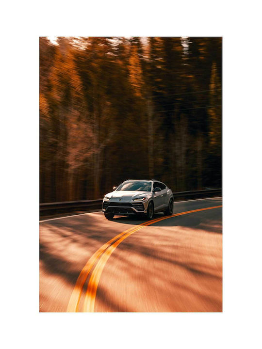Панел Sport Car On Winding Road Спортно Автомобил На Витиеват Път 70x100