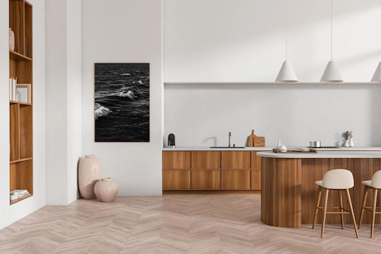 Painting Black White Ocean Waves Black And White Ocean Waves 70x100