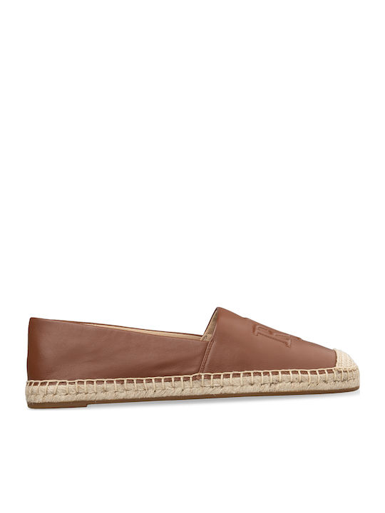Cameryn Leather Women's Espadrilles in Brown Colour