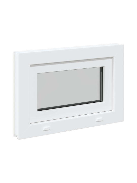 vidaXL Hinged PVC Window W60xH40cm