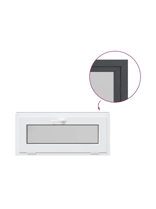 vidaXL Ανοιγόμενο Παράθυρο PVC Π90xΥ40cm