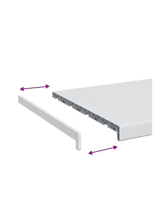 vidaXL Window Sill PVC W160xH40cm