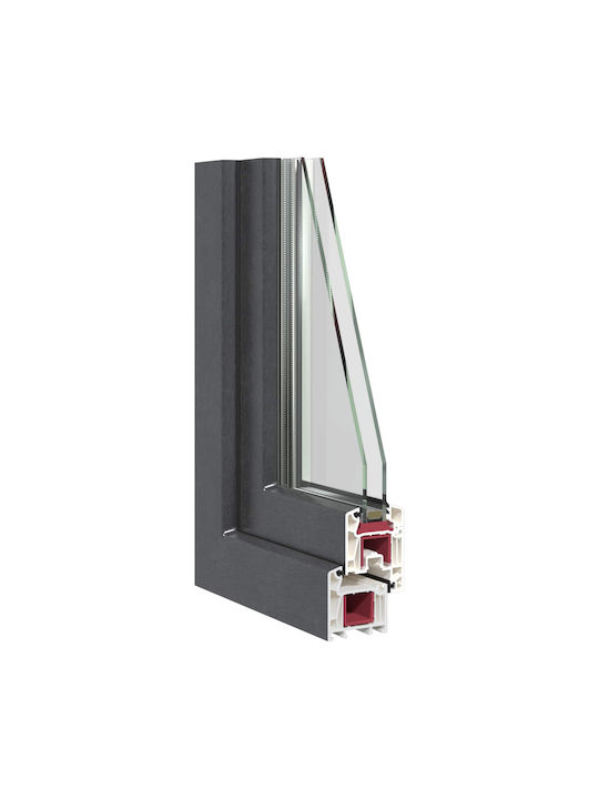 vidaXL Hinged PVC Window W60xH40cm