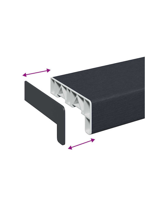 vidaXL Wooden Window Sill W80xH15cm
