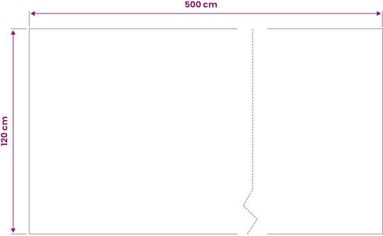 vidaXL Elastic Plastic Floor L500xW120cm