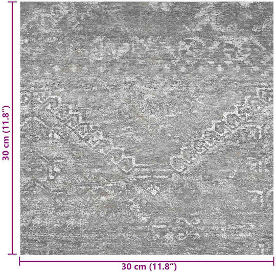vidaXL Set Plastic Floor PVC with 20 Tiles L30.5xW30.5cm Gray
