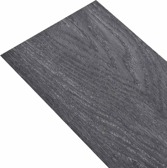 vidaXL Set Plastic Floor PVC with 28 Tiles L61xW30.5cm Black