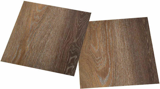 vidaXL Set Plastic Floor PVC With 20 Tiles L30.5xW30.5cm Brown