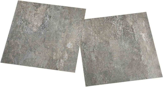 vidaXL Set Plastic Floor PVC with 20 Tiles L30.5xW30.5cm Gray
