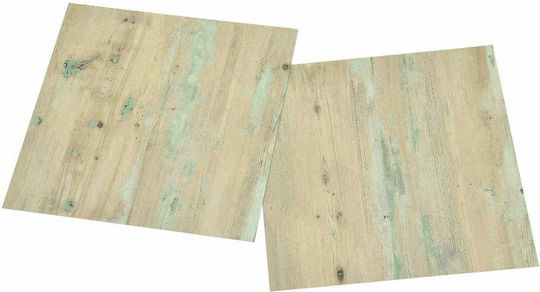 vidaXL Set Plastic Floor PVC with 20 Tiles L30.5xW30.5cm Brown