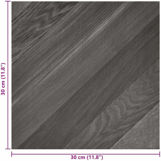 vidaXL Set Plastic Floor PVC with 20 Tiles L30.5xW30.5cm Gray