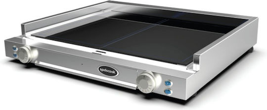 Spidocook SP300 Commercial Flat Top Electric Griddle with Flat Plate 5kW 69.3x65.4x12.9cm