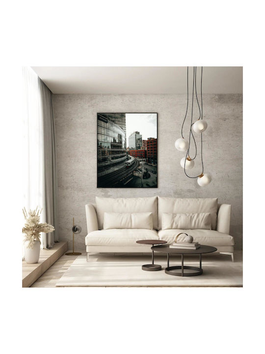Панел Train Passing Through Cityscape Трено Пърна Меса Асутко Топио 100x150