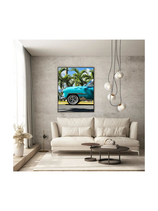 Панел Vintage Car Палми Vintage Автомобил Финикови Дървета 60x90
