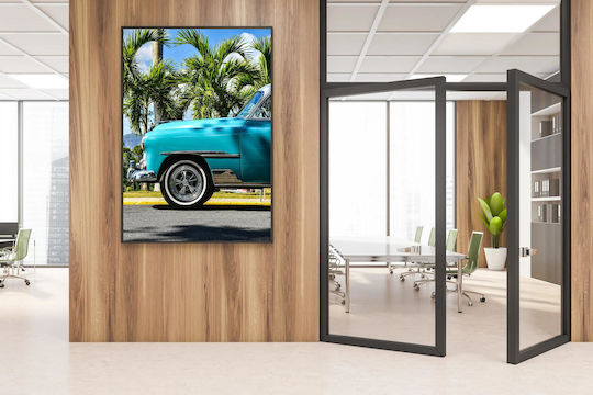 Vintage Car Palm Trees Vintage Painting 60x90
