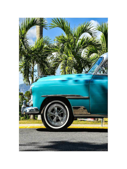 Панел Vintage Car Палми Vintage Автомобил Финикови Дървета 60x90