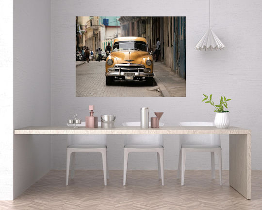 Painting Classic Car On A Vintage Street Classic Car Vintage Street 90x60