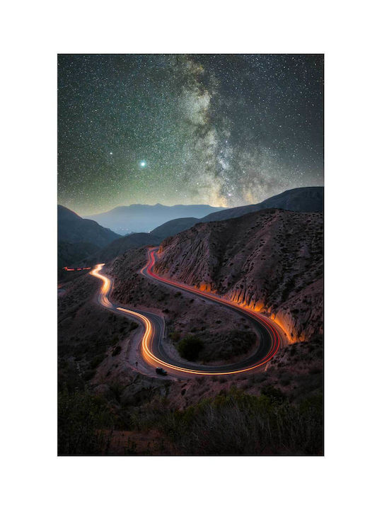Панел Winding Road Under Stars Път С Завои Под Звезди 100x150