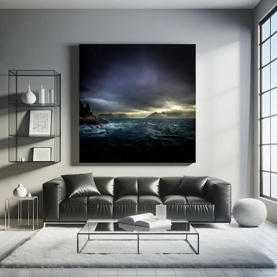 Painting Stormy Sea Mountains Stormy Sea Mountains 110x110