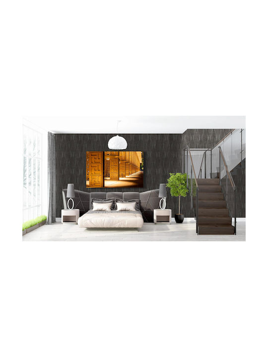 Panou Geometric Coloane Iluminate Geometrice cu Iluminare LED 150x100
