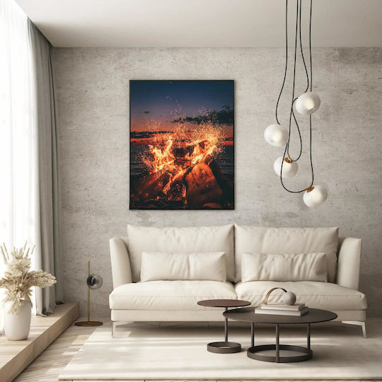 Panou Evening Bonfire By Sea Brăzdină Foc Lângă Marea 70x100