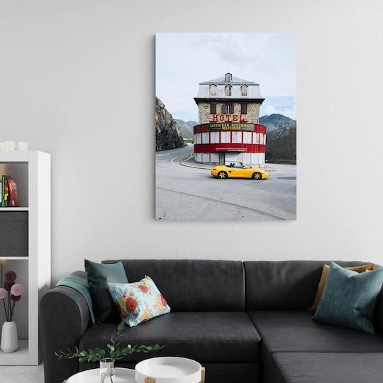 Vintage Hotel Sports Car Painting Vintage Hotel Sports Car 70x100