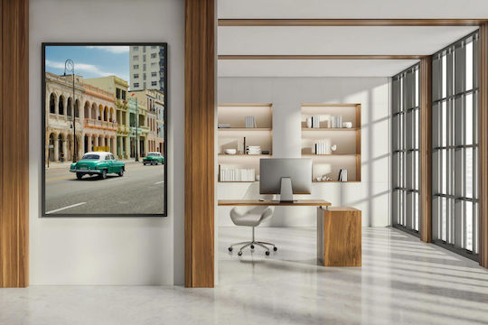 Painting Vintage Cars On An Old Street Vintage Cars An Old Street 40x65