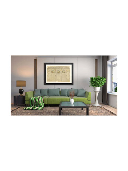 iLovePrints Gemälde Drawing Elevation Fenster Wand Gemälde Wohnzimmer Haus Herman Oelrichs New York J G Garton 100x70
