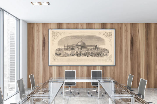 Panou New York Crystal Palace Exhibition Industry All Nations 100x70