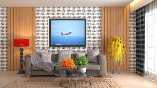 Painting Airplane Taking Off Over Sea Airplane Taking Off Over The Sea 100x70