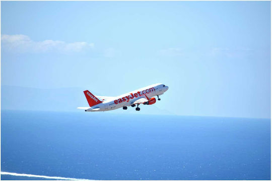 Painting Airplane Taking Off Over Sea Airplane Taking Off Over The Sea 100x70