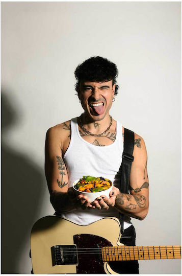 iLovePrints Tattooed Musician Gemälde Ein Bowl Food Musik Tattoo 115x170