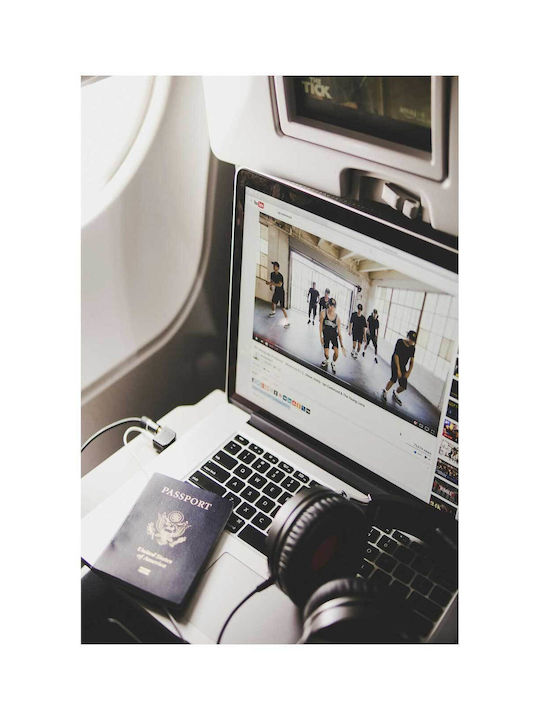 Painting Watching Dance Video On Laptop During Travel Watching Dance Video On Laptop During Travel Portable Computer During The Journey 100x150