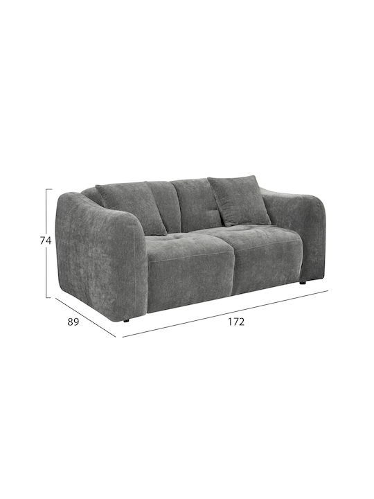 Junoa Двуместен Диван Сив 172x89x74см