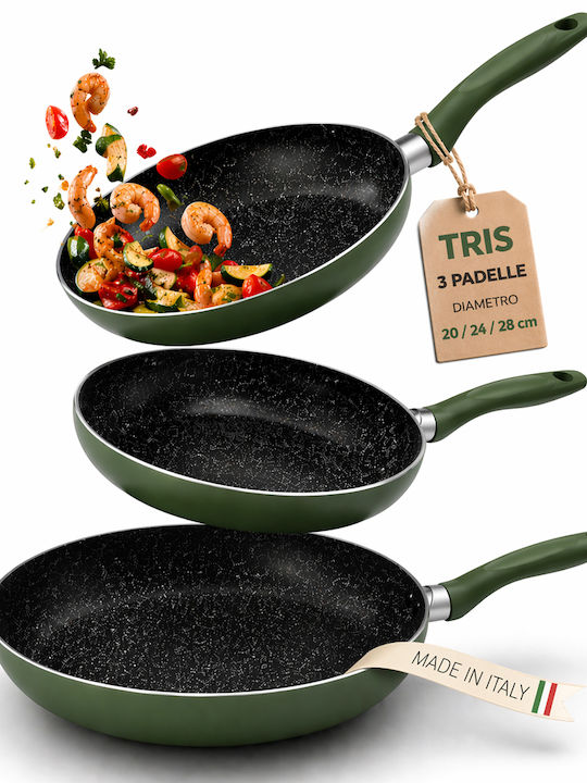 Bakaji Aluminum Pans Set with Non-stick Coating 3pcs