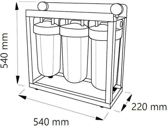 Aqua Filter Big Blue Water Filter System Triple Central Supply 1'' BBF322