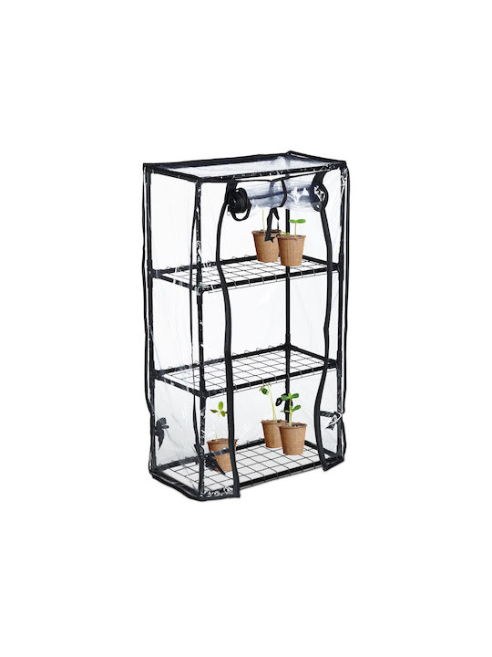 Relaxdays Ghiveci De Flori Negru 80x24.5x48cm