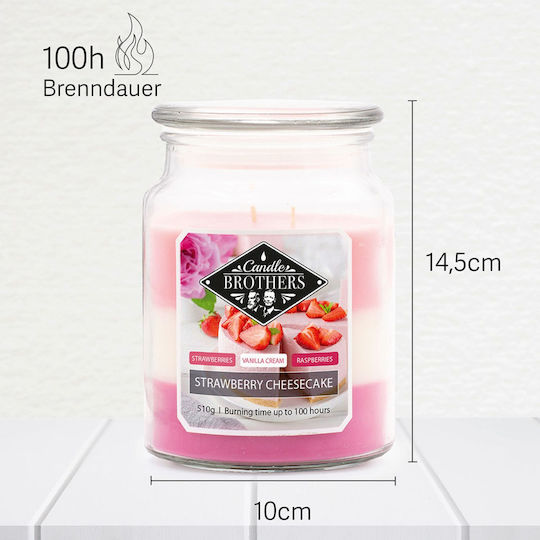 Relaxdays Lumânare Aromatică în Borcan cu Miros de Trandafir 15x10cm