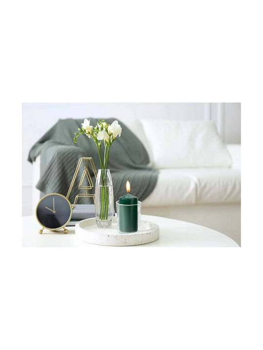 Aura Glass Decorative White Candle