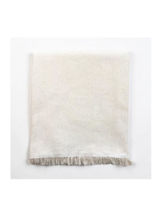Linea Home Val Throw Ecru