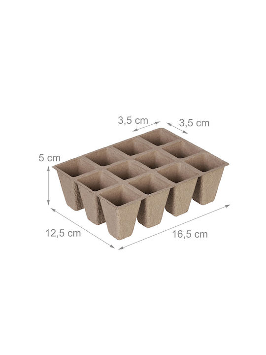 Relaxdays White Flower Pot 5x12.5x16.5cm