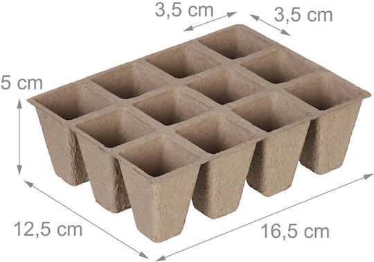 Relaxdays White Flower Pot 5x12.5x16.5cm
