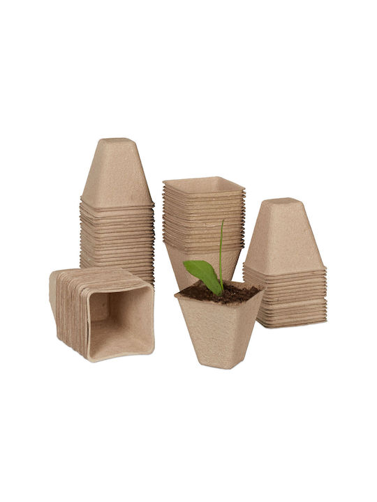 Relaxdays Beiger Blumentopf 8x8x8 cm Relaxdays Beiger Blumentopf 8x8x8 cm