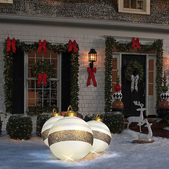 Inflatable Rgb Led Christmas Decor Globe 60 Cm Light Ornament Garden