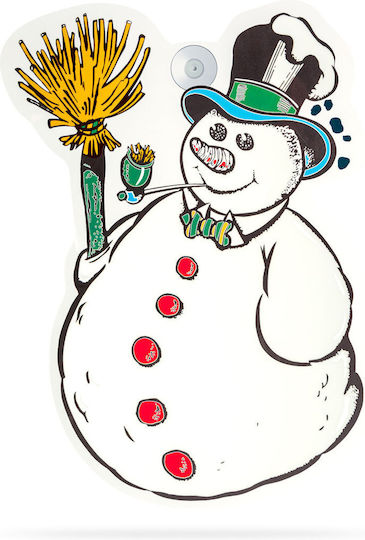 Christmas Window Decoration 30x29 Cm Snowman Design Suction Cup Ornament Christmas Window Decoration 30x29 Cm Snowman Design Suction Cup Ornament