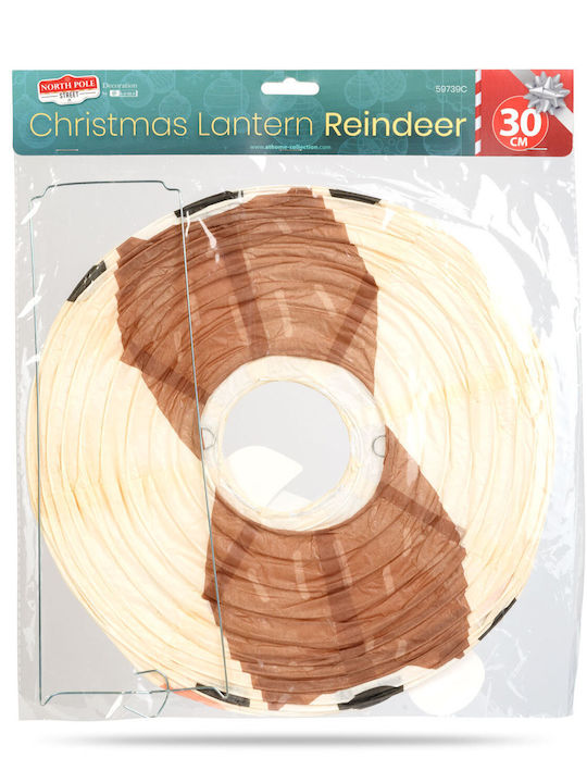 Christmas Lantern Paper 30 Cm Reindeer Design