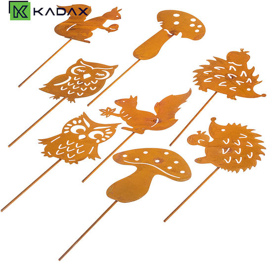 Kadax Gartendekoration Metall 10x19,5cm 8Stücke 47382