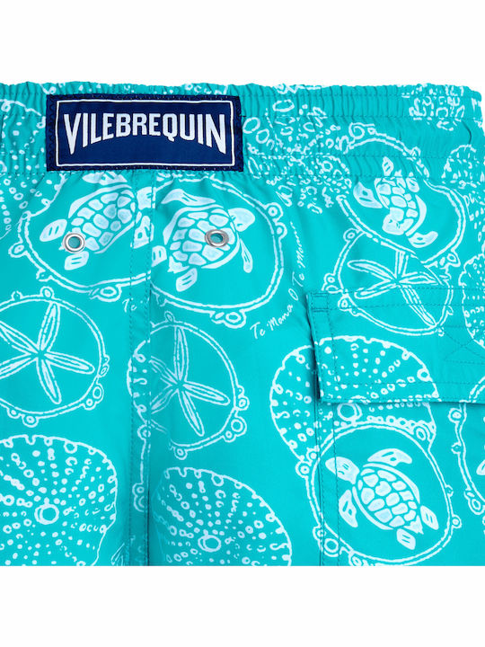 Men's Swimwear Shorts Light Blue with Patterns